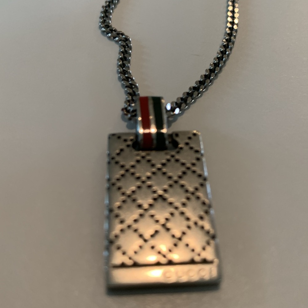 Gucci Silver and Red Pendant Necklace - Picture 7 of 10